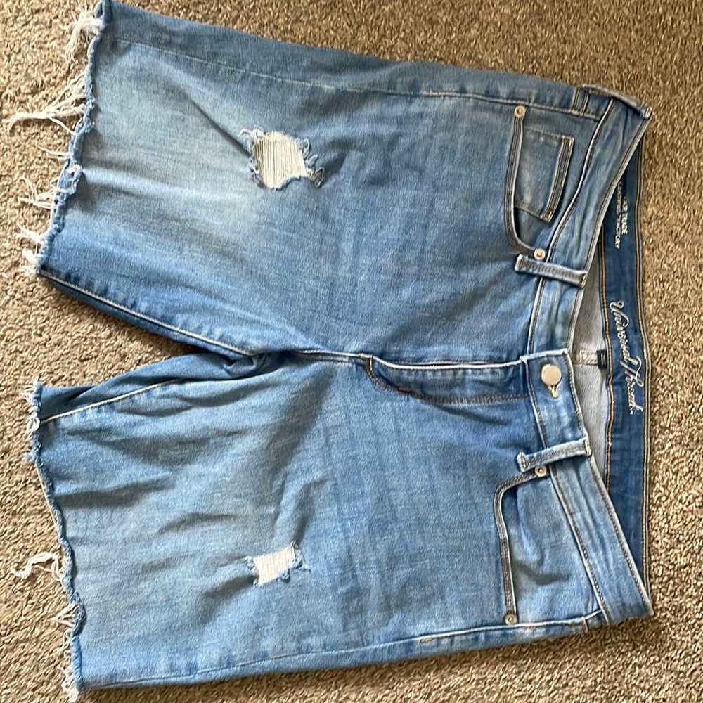 Universal thread ripped, denim Bermuda shorts. From Target. Size 14